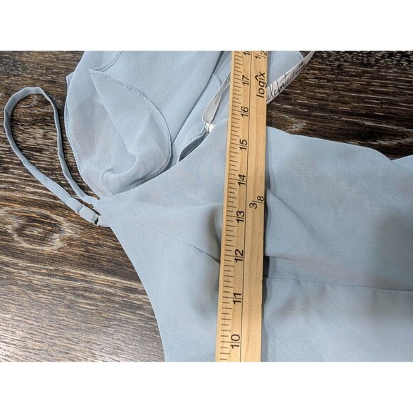 DB Studio Blue Cold Shoulder Maxi Dress Size 6 - Picture 11 of 12